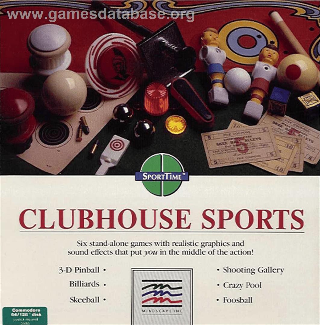 Clubhouse Sports - Commodore 64 - Artwork - Box