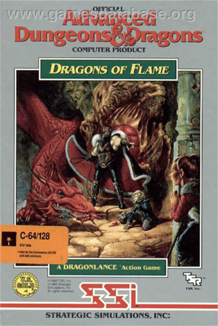 Dragons of Flame - Commodore 64 - Artwork - Box