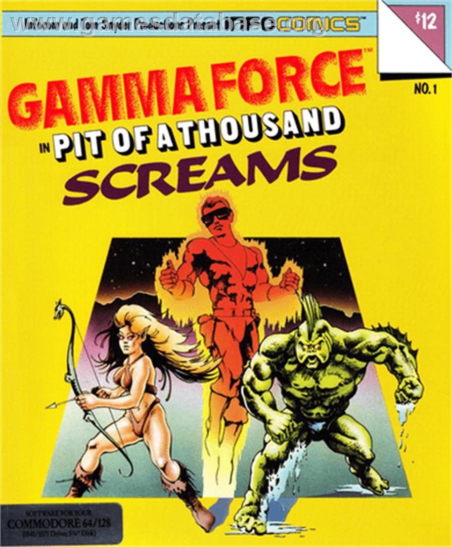 Gamma Force in Pit of a Thousand Screams - Commodore 64 - Artwork - Box