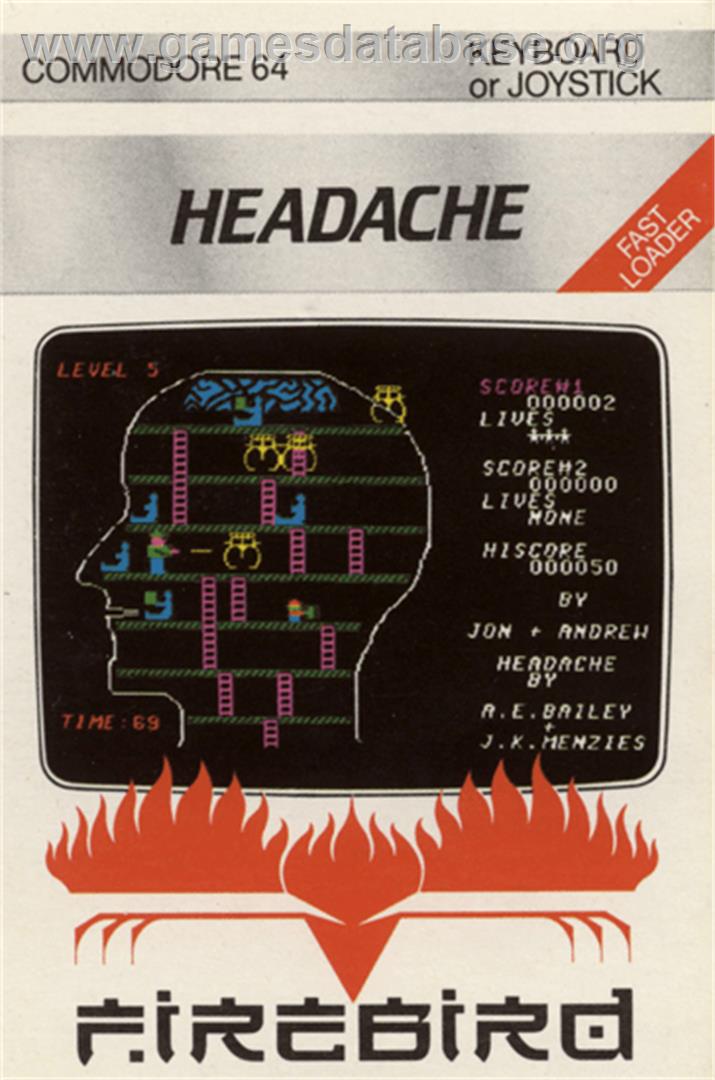 Headache - Commodore 64 - Artwork - Box