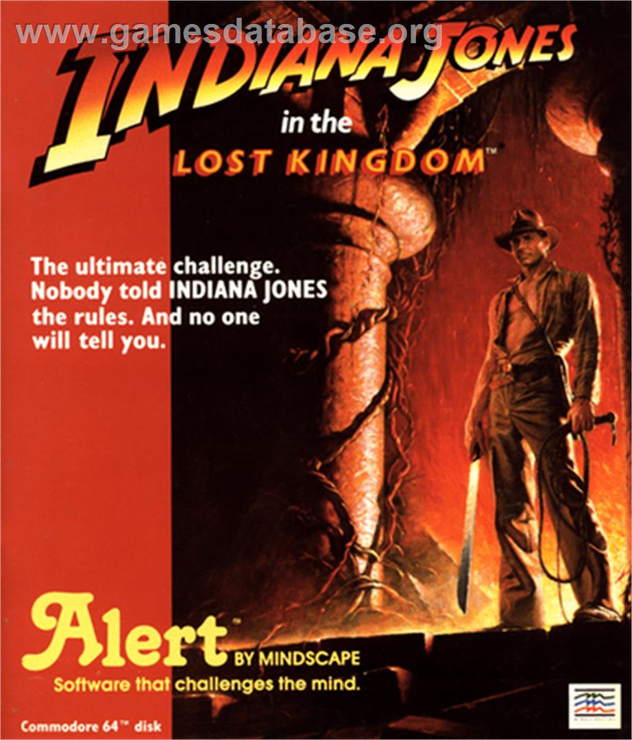 Indiana Jones in the Lost Kingdom - Commodore 64 - Artwork - Box