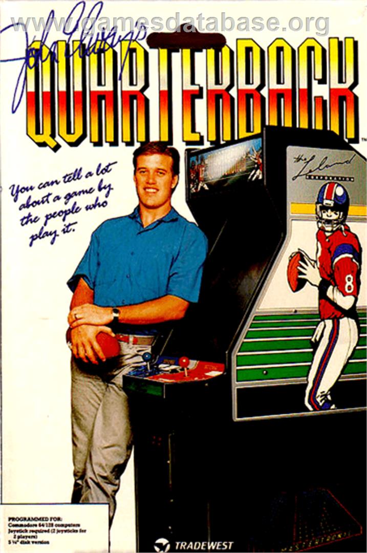 John Elway's Quarterback - Commodore 64 - Artwork - Box