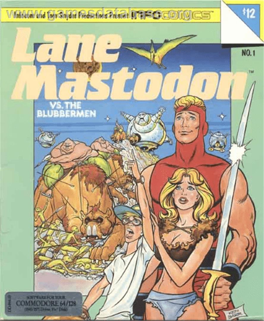 Lane Mastodon vs. the Blubbermen - Commodore 64 - Artwork - Box
