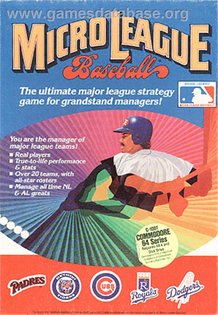 MicroLeague Baseball - Commodore 64 - Artwork - Box