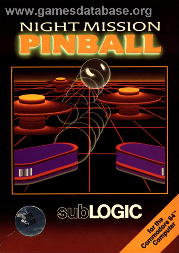 Night Mission Pinball - Commodore 64 - Artwork - Box