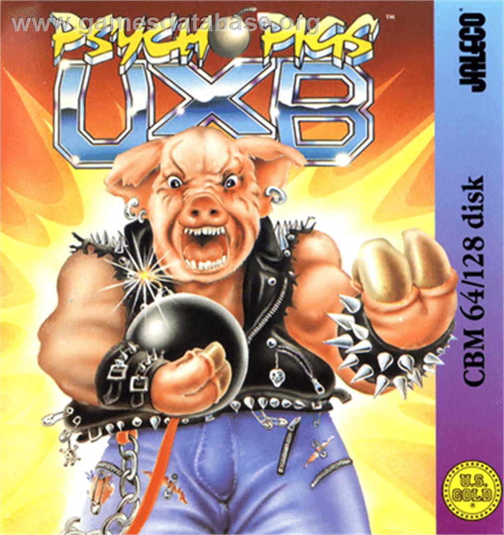 Psycho Pigs UXB - Commodore 64 - Artwork - Box