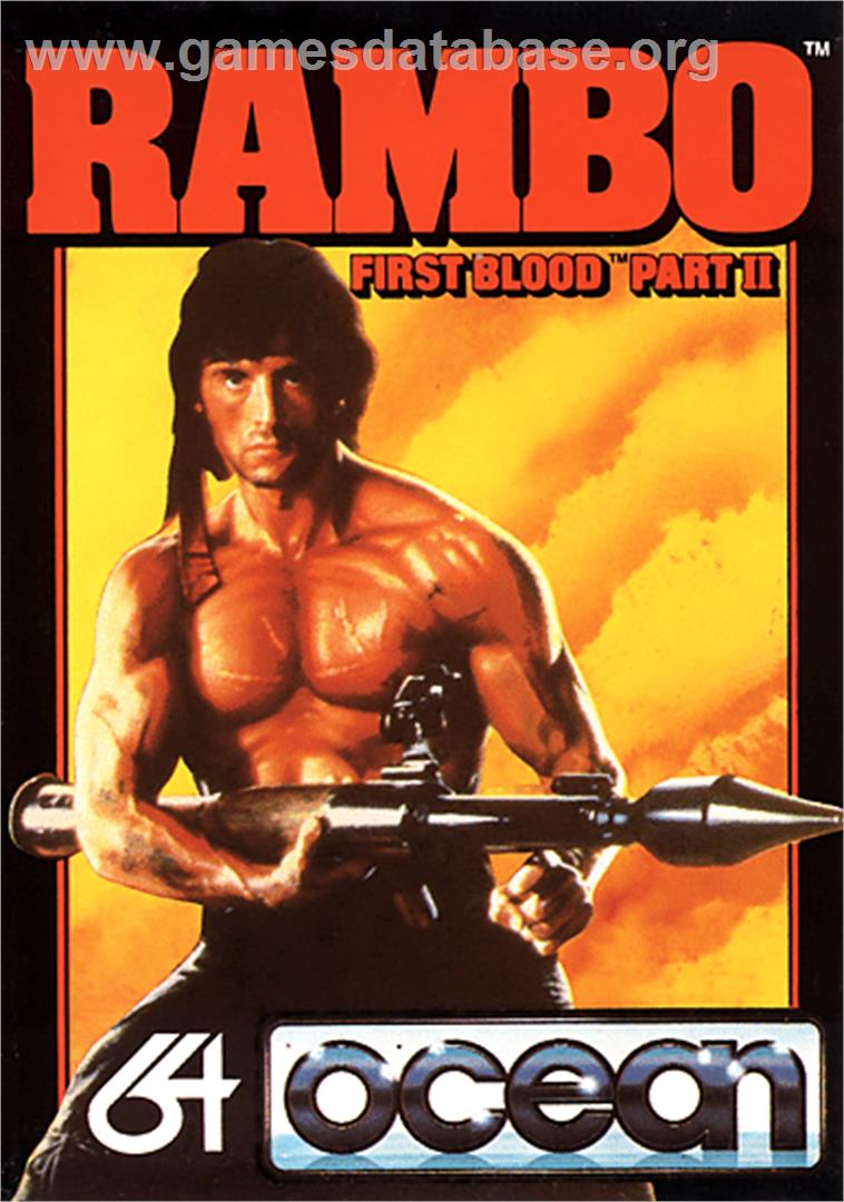 Rambo: First Blood Part II - Commodore 64 - Artwork - Box