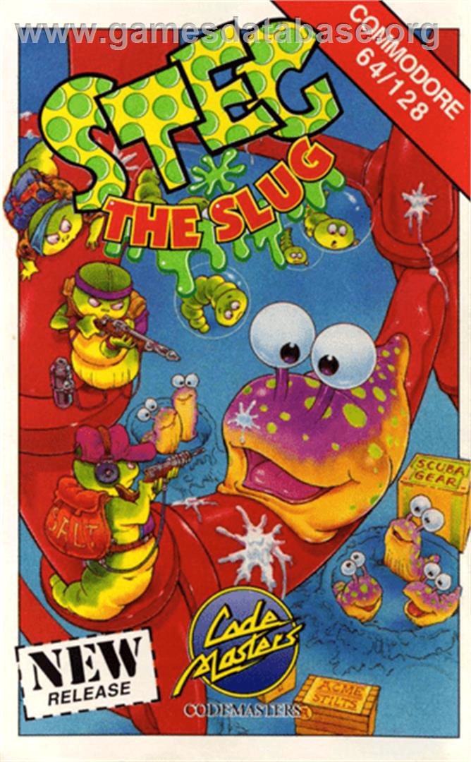 Steg the Slug - Commodore 64 - Artwork - Box
