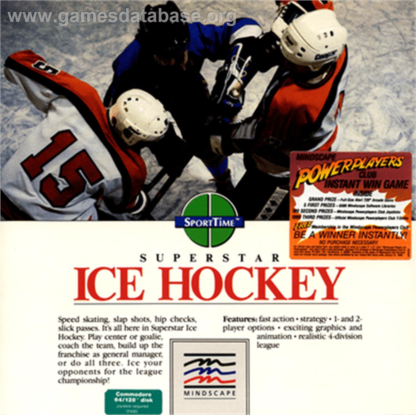Superstar Ice Hockey - Commodore 64 - Artwork - Box