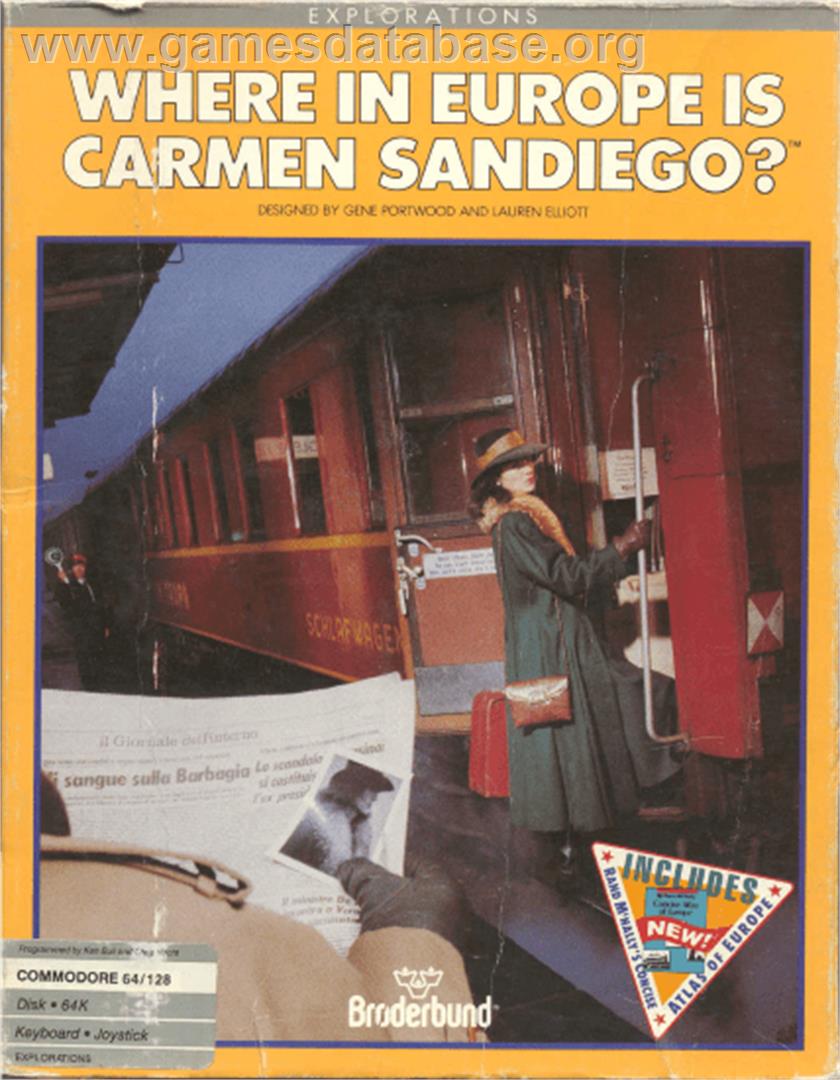 Where in Europe is Carmen Sandiego? - Commodore 64 - Artwork - Box