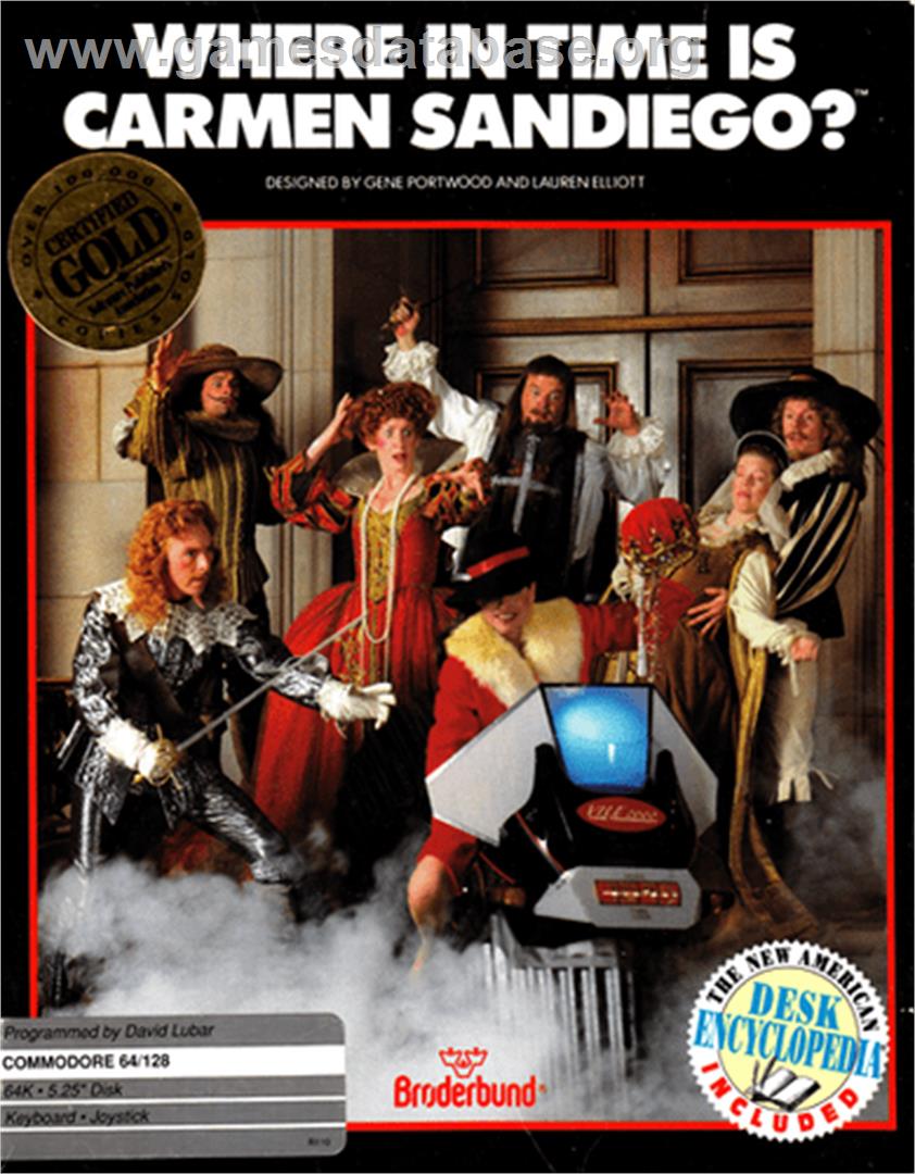 Where in Time is Carmen Sandiego? - Commodore 64 - Artwork - Box