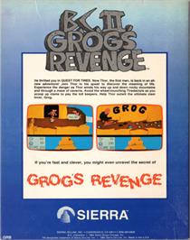 Box back cover for BC's Quest for Tires II: Grog's Revenge on the Commodore 64.