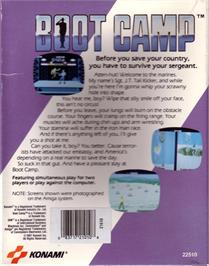Box back cover for Boot Camp on the Commodore 64.
