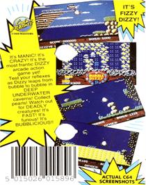 Box back cover for Bubble Dizzy on the Commodore 64.
