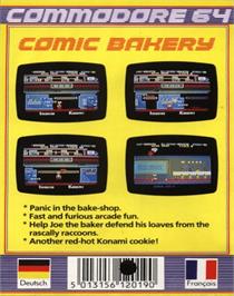 Box back cover for Comic Bakery on the Commodore 64.