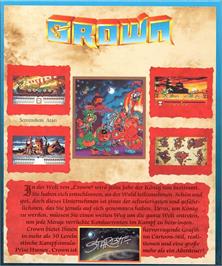 Box back cover for Crown on the Commodore 64.