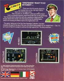 Box back cover for Dan Dare III: The Escape on the Commodore 64.