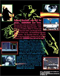 Box back cover for Darkman on the Commodore 64.