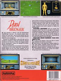 Box back cover for Death Bringer on the Commodore 64.