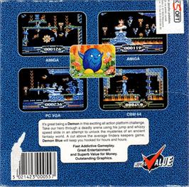 Box back cover for Demon Blue on the Commodore 64.