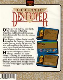 Box back cover for Doc the Destroyer on the Commodore 64.