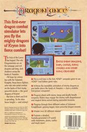 Box back cover for DragonStrike on the Commodore 64.