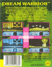 Box back cover for Dream Warrior on the Commodore 64.