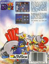 Box back cover for Dynamite Düx on the Commodore 64.