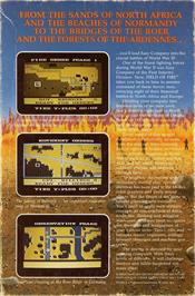 Box back cover for Field of Fire on the Commodore 64.