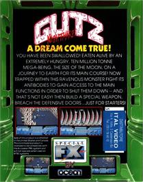 Box back cover for G.U.T.Z. on the Commodore 64.