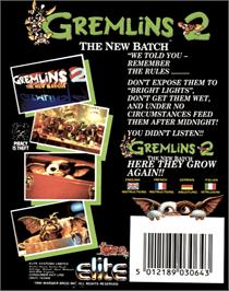 Box back cover for Gremlins 2: The New Batch on the Commodore 64.
