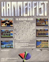 Box back cover for Hammerfist on the Commodore 64.