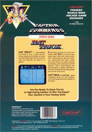 Box back cover for Hat Trick on the Commodore 64.