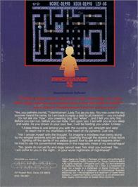 Box back cover for Lady Tut on the Commodore 64.