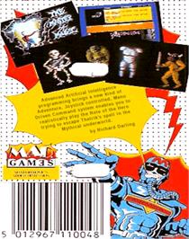 Box back cover for Master of Magic on the Commodore 64.
