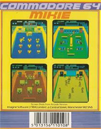 Box back cover for Mikie on the Commodore 64.