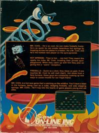 Box back cover for Mr. Cool on the Commodore 64.