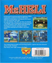 Box back cover for Mr. Heli on the Commodore 64.