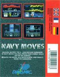 Box back cover for Navy Moves on the Commodore 64.