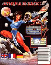 Box back cover for Psycho Soldier on the Commodore 64.