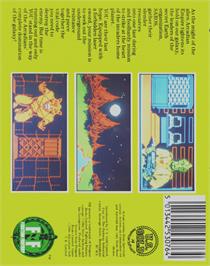 Box back cover for Rebel Planet on the Commodore 64.