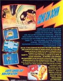 Box back cover for Smash T.V. on the Commodore 64.
