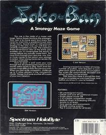 Box back cover for Soko-Ban on the Commodore 64.