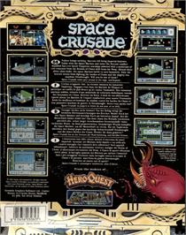 Box back cover for Space Crusade on the Commodore 64.