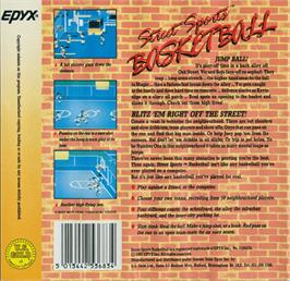 Box back cover for Street Sports Basketball on the Commodore 64.