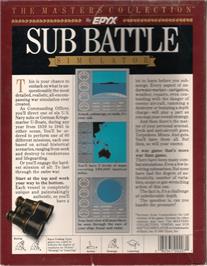 Box back cover for Sub Battle Simulator on the Commodore 64.