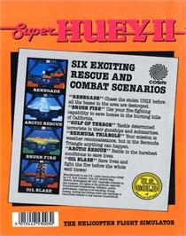 Box back cover for Super Huey II on the Commodore 64.
