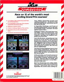 Box back cover for Superbike Challenge on the Commodore 64.