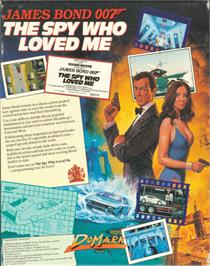 Box back cover for The Spy Who Loved Me on the Commodore 64.