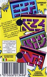 Box back cover for Tilt on the Commodore 64.